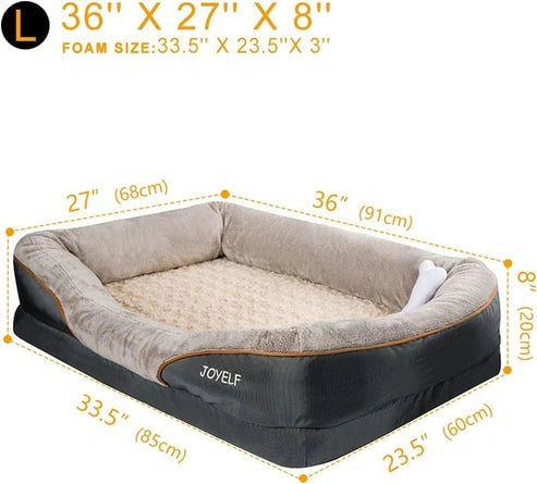 Aaponminimarket Orthopedic Memory Foam Dog Bed