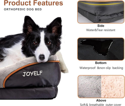 Aaponminimarket Orthopedic Memory Foam Dog Bed