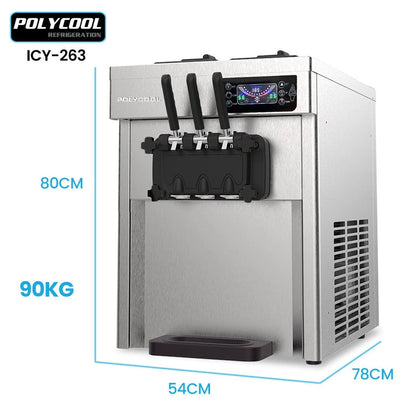 Aaponminimarket POLYCOOL Benchtop Soft Serve Ice Cream Machine 