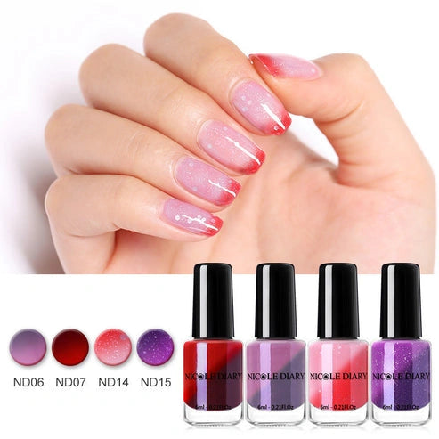 Aaponminimarket Peelable Glitter Nail Polish – Color-Changing