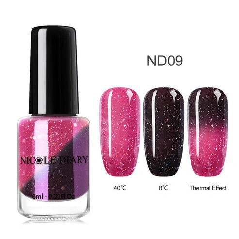 Aaponminimarket Peelable Glitter Nail Polish – Color-Changing