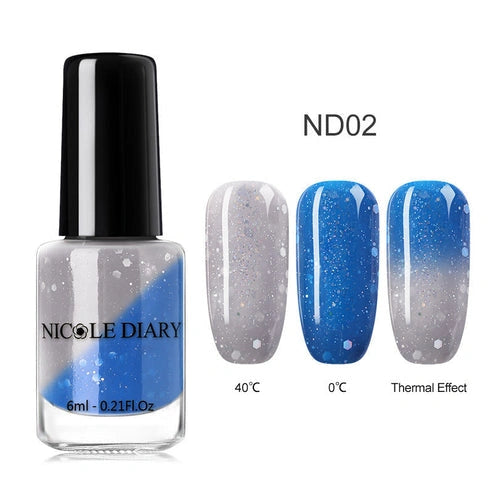 Aaponminimarket Peelable Glitter Nail Polish – Color-Changing