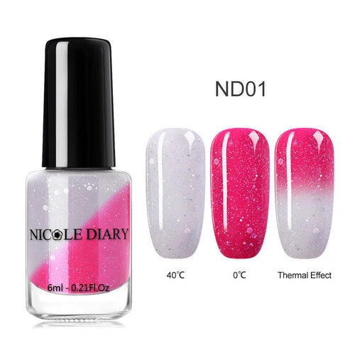 Aaponminimarket Peelable Glitter Nail Polish – Color-Changing