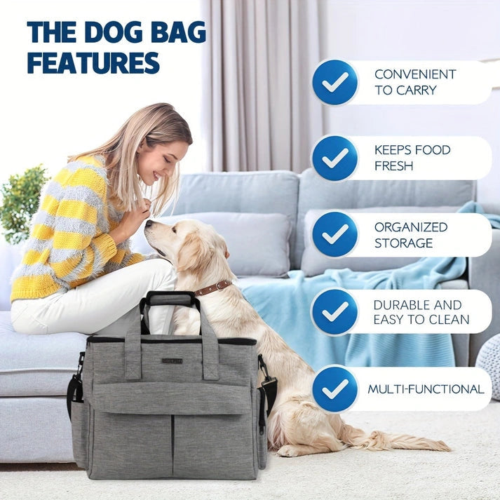 Aaponminimarket Pet Travel Bag Airline Approved with Bowls & Containers
