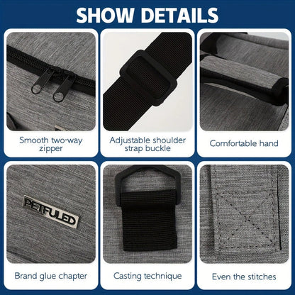 Aaponminimarket Pet Travel Bag Airline Approved with Bowls & Containers