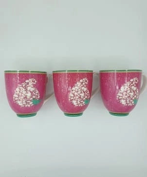 Aaponminimarket Pink Handmade Mug Set (6pcs)