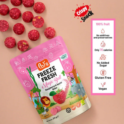 Aaponminimarket Pol’s Freeze Fresh - Raspberry & Apple Freeze-Dried Snacks 20g