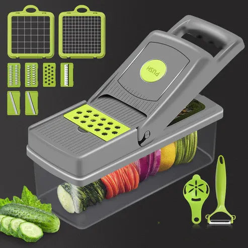 Aaponminimarket Pressed 14-piece Vegetable Cutter Kit