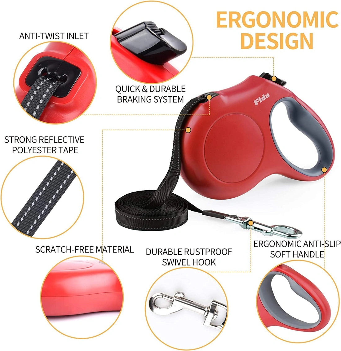 Aaponminimarket Retractable Dog Leash