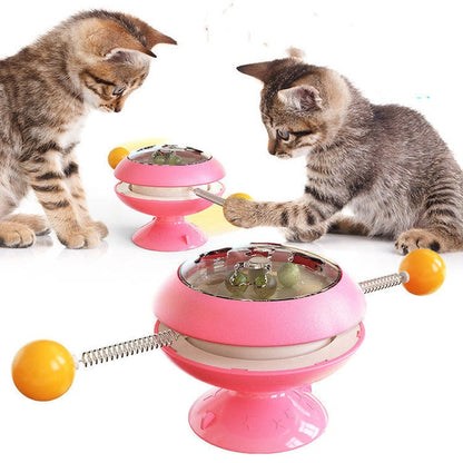 Aaponminimarket Rotating Interactive Cat Toy with Catnip Dispenser