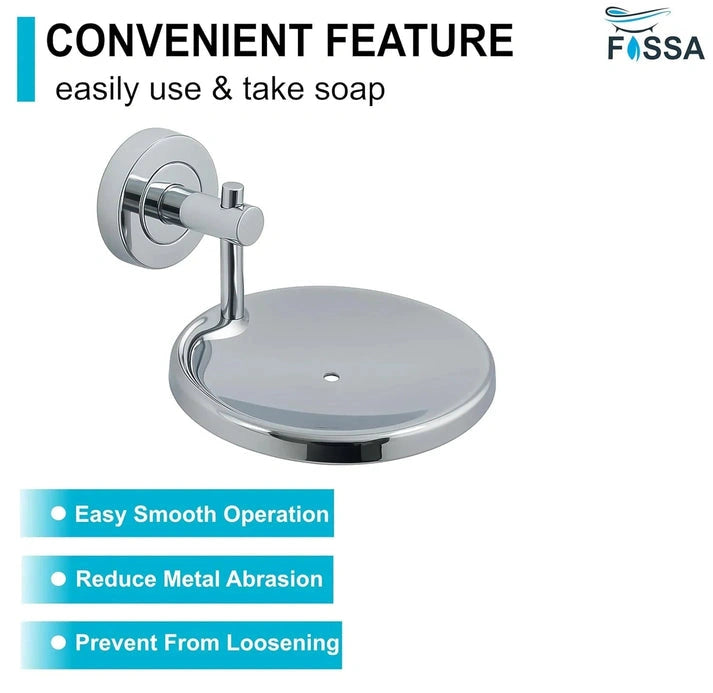 Aaponminimarket Round Stainless Steel Wall Mounted Soap Dish –Silver