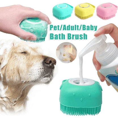 Aaponminimarket Silicone Pet Bath Massage Gloves Brush
