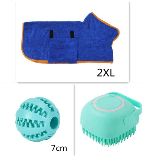 Aaponminimarket Silicone Pet Bath Massage Gloves Brush