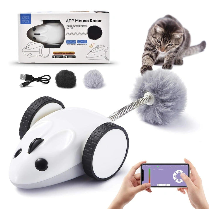 Aaponminimarket Smart App-Controlled Electric Mouse Cat Toy