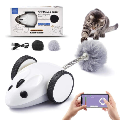 Aaponminimarket Smart App-Controlled Electric Mouse Cat Toy