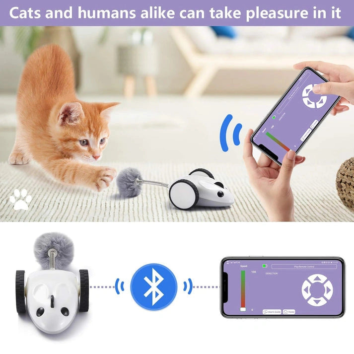 Aaponminimarket Smart App-Controlled Electric Mouse Cat Toy