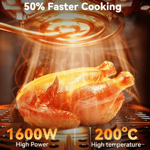Aaponminimarket Stainless Air Fryer with Digital Touch Screen