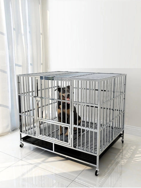 Aaponminimarket Stainless Steel Dog Cage