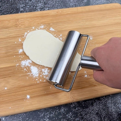 Aaponminimarket Stainless Steel Dual-Ended Rolling Pin for Baking