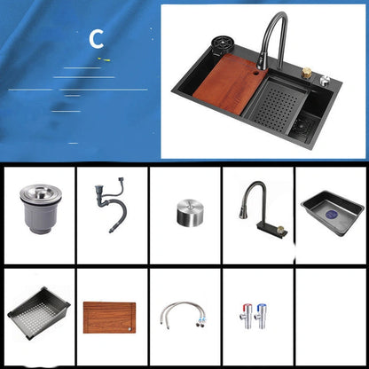 Aaponminimarket Stainless Steel Kitchen Sink Set