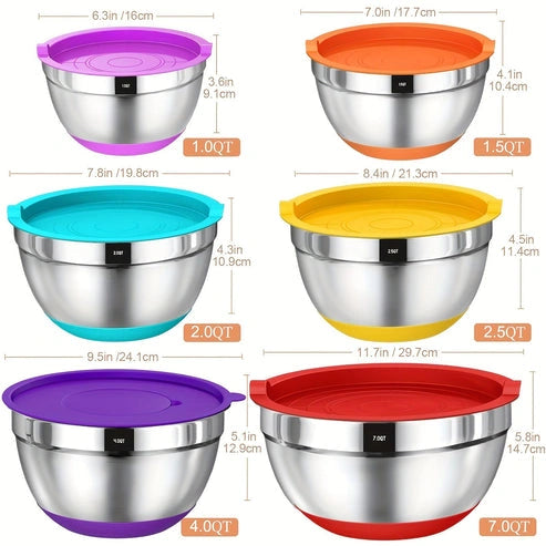 Aaponminimarket Stainless Steel Mixing Bowls Set