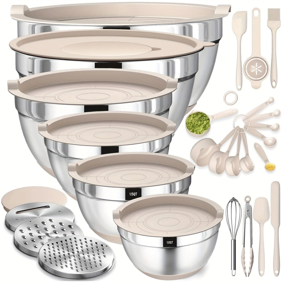 Aaponminimarket Stainless Steel Mixing Bowls Set