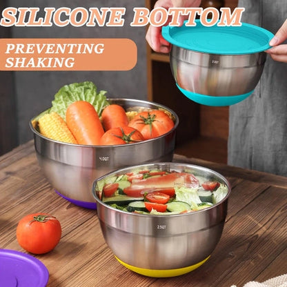 Aaponminimarket Stainless Steel Mixing Bowls Set