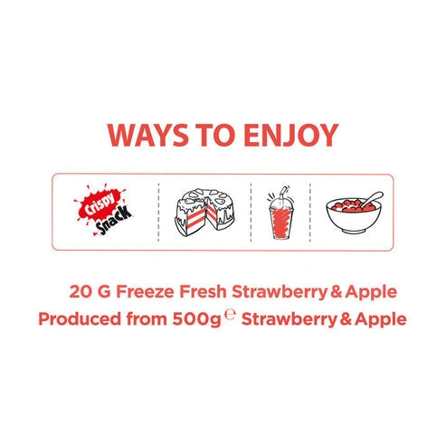 Aaponminimarket Strawberry & Apple Freeze-Dried Fruit Snacks | Pol's Freeze Fresh- 20g