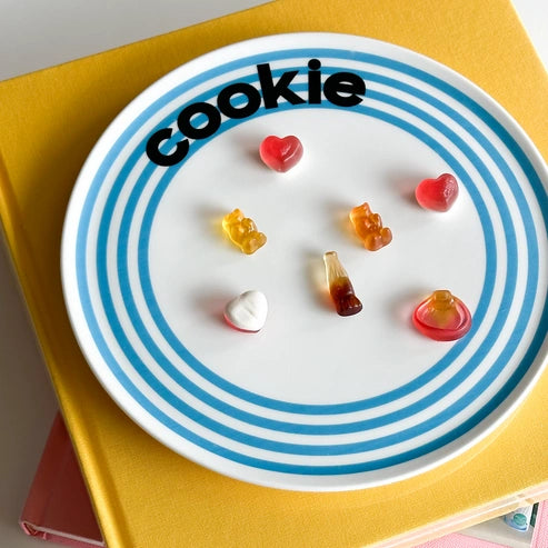 Aaponminimarket Striped Dessert Plate