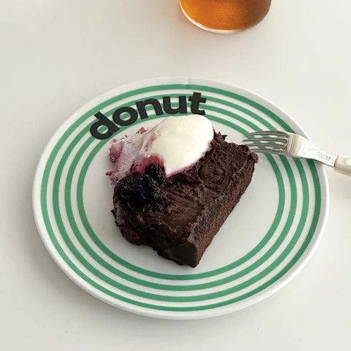 Aaponminimarket Striped Dessert Plate