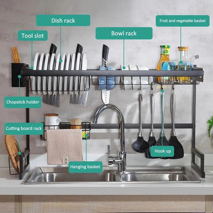 Aaponminimarket Stylish Wall-Mounted Dish Drying Rack