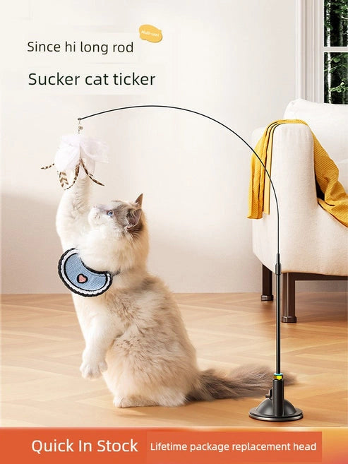 Aaponminimarket Suction Cup Cat Toy: Long Brush Holder