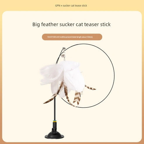 Aaponminimarket Suction Cup Cat Toy: Long Brush Holder