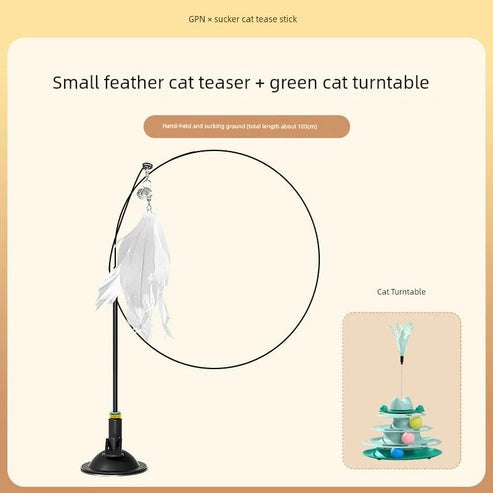 Aaponminimarket Suction Cup Cat Toy: Long Brush Holder