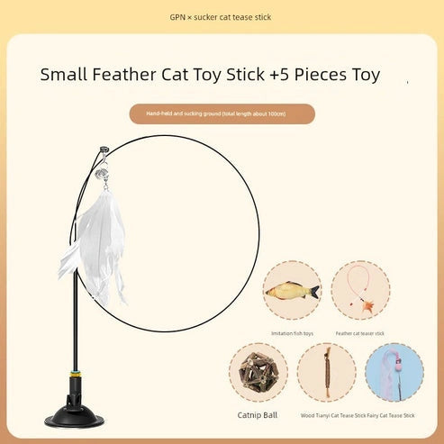 Aaponminimarket Suction Cup Cat Toy: Long Brush Holder