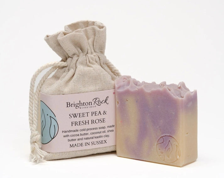 Aaponminimarket Sweet Pea & Fresh Rose Shea Butter Soap