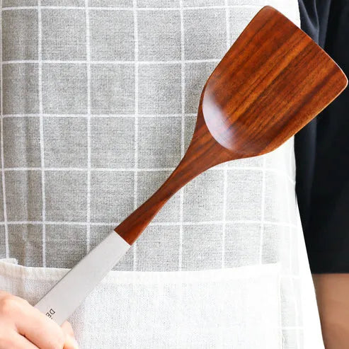 Aaponminimarket Teak Lacquer Kitchen Utensils Set