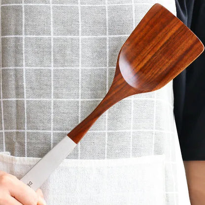 Aaponminimarket Teak Lacquer Kitchen Utensils Set