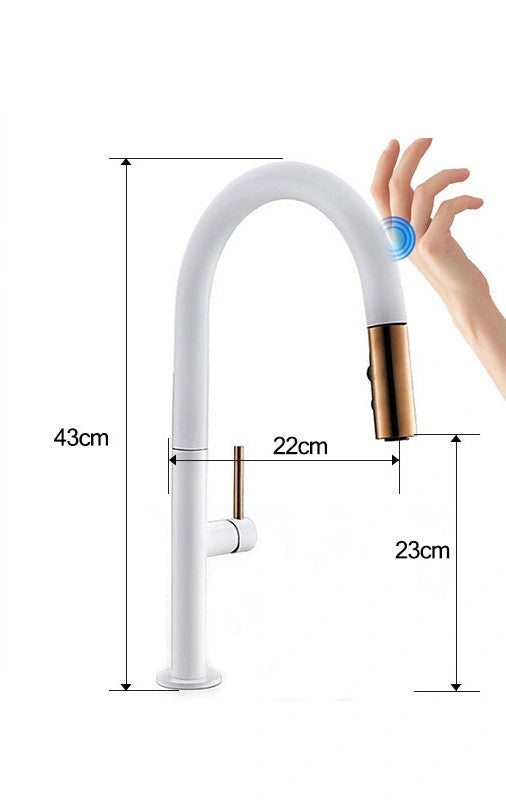 Aaponminimarket Touch-sensitive Copper Kitchen Faucet