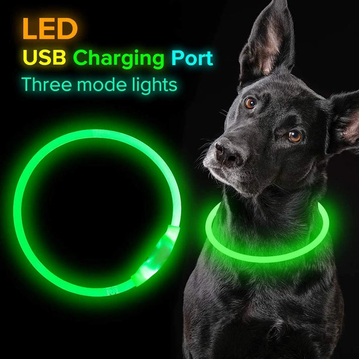 Aaponminimarket USB Rechargeable Safety Pet Collar