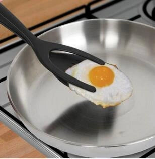 Aaponminimarket Ultimate 2-In-1 Grip and Flip Silicone Spatula Tongs