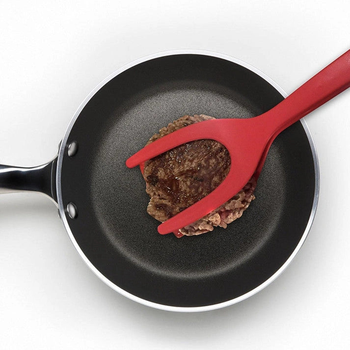 Aaponminimarket Ultimate 2-In-1 Grip and Flip Silicone Spatula Tongs