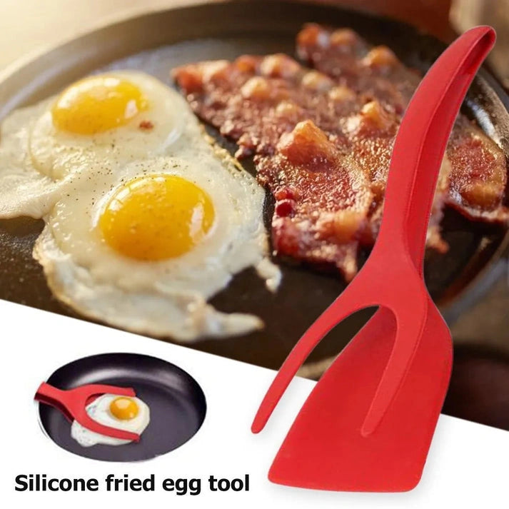 Aaponminimarket Ultimate 2-In-1 Grip and Flip Silicone Spatula Tongs