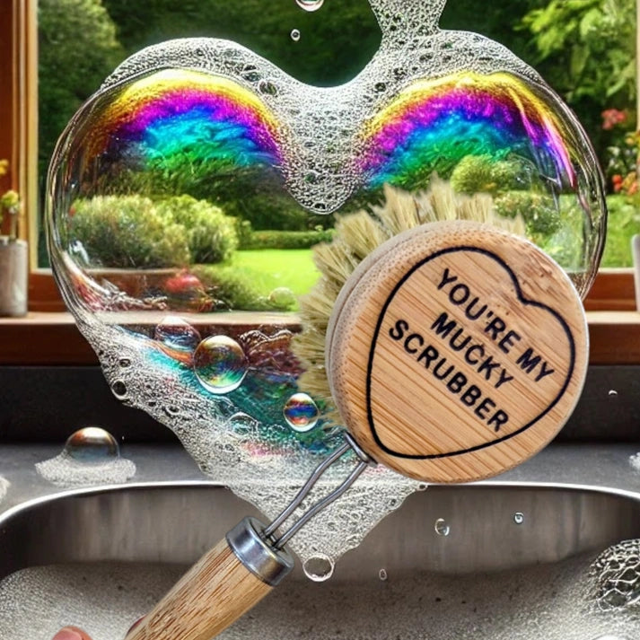 Aaponminimarket Valentine's Dish Brush with Replaceable Head