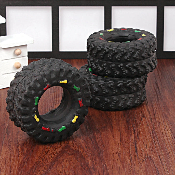 Aaponminimarket Vocalizing Dog Toy with Small Tire Design