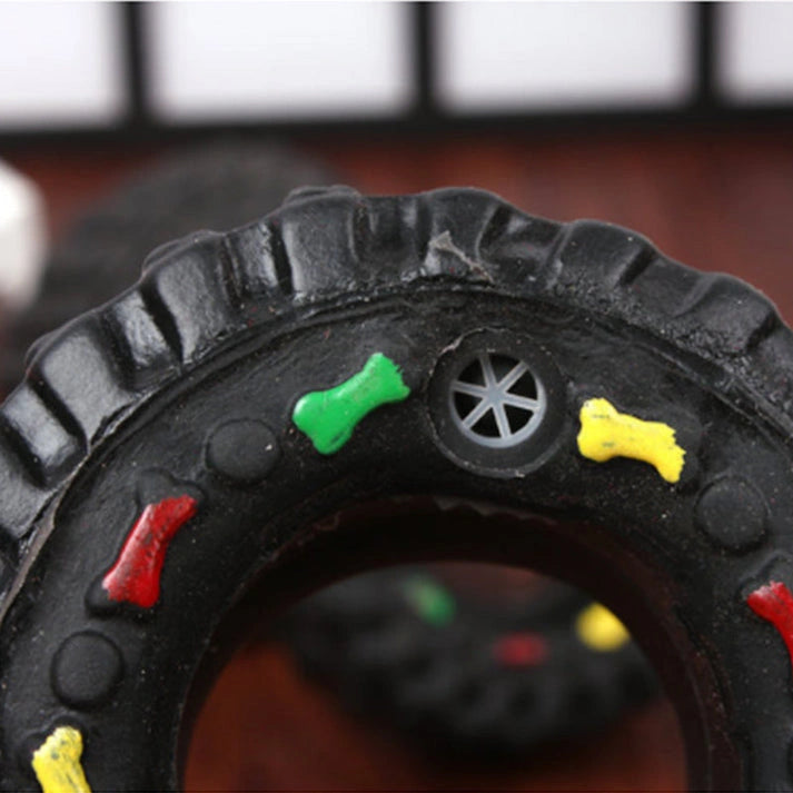 Aaponminimarket Vocalizing Dog Toy with Small Tire Design