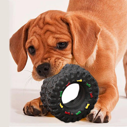 Aaponminimarket Vocalizing Dog Toy with Small Tire Design