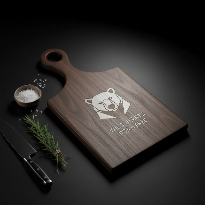 Aaponminimarket Walnut Paddle Cutting Board (13×12×7)