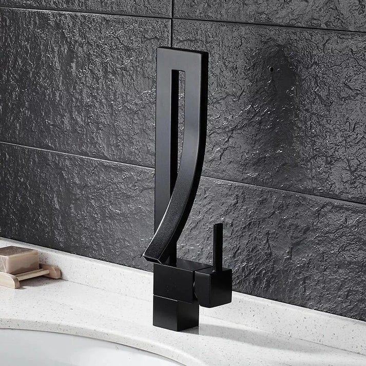 Aaponminimarket Waterfall Electroplated Basin Faucet