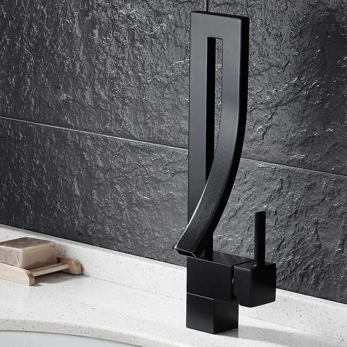 Aaponminimarket Waterfall Electroplated Basin Faucet